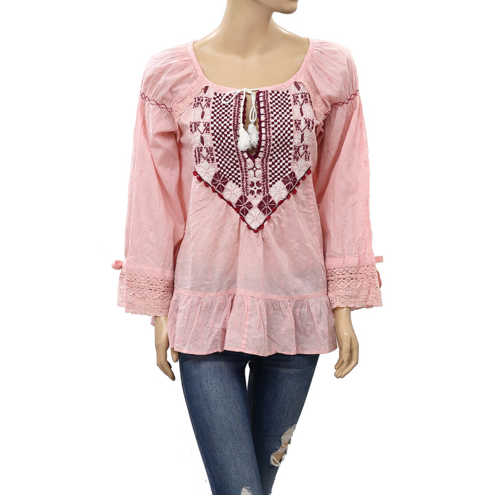 Odd Molly Anthropologie Embroidered Blouse Top