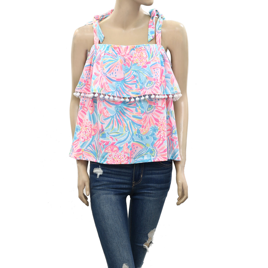 Lilly Pulitzer Benita Printed Tank Blouse Top