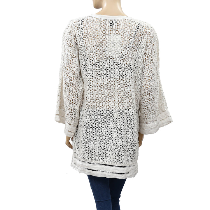 Free People Crochet Tunic Top