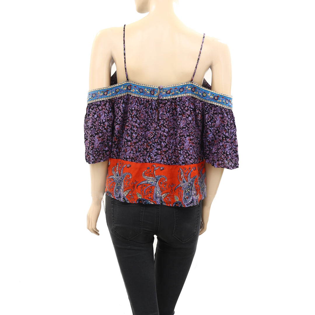 Pins & Needles Urban Outfitters Printed Blouse Top