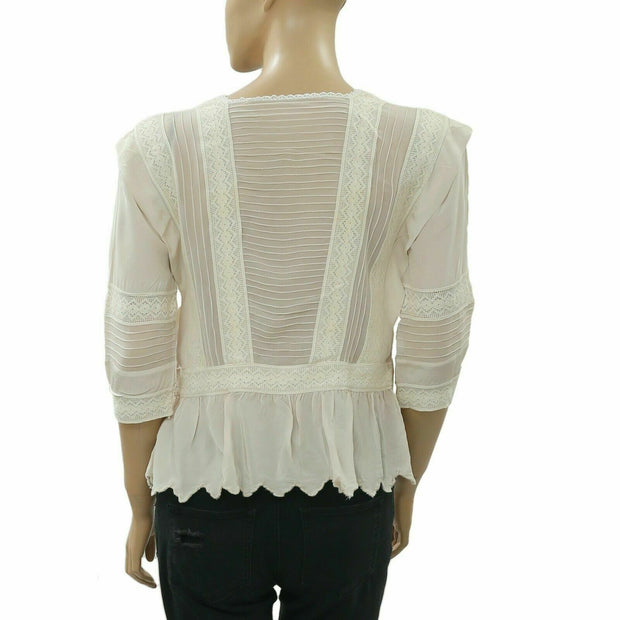 Ulla Johnson Lace Ivory Blouse Top