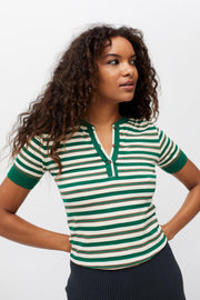Bdg Urban Outfitters Harvey Striped Henley Blouse Top