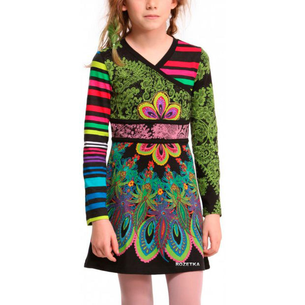 Desigual Kids Floral Printed Mini Dress