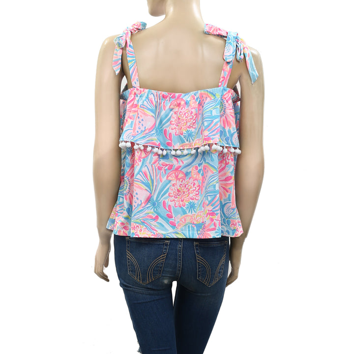 Lilly Pulitzer Benita Printed Tank Blouse Top