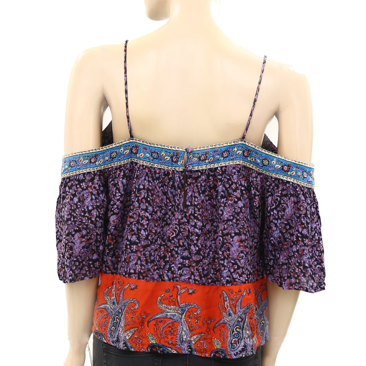 Pins & Needles Urban Outfitters Printed Blouse Top