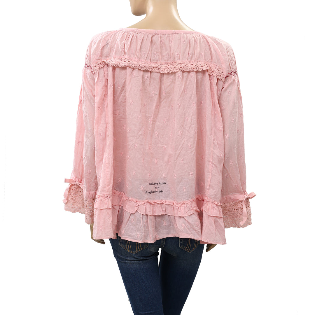 Odd Molly Anthropologie Embroidered Blouse Top