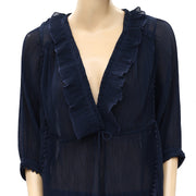 IRO Pleated Lace Blouse Top