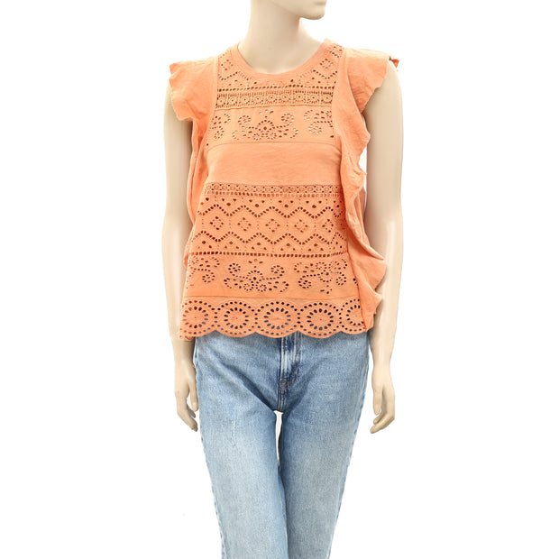 Anthropologie Sustainable Lace Tank Blouse Top