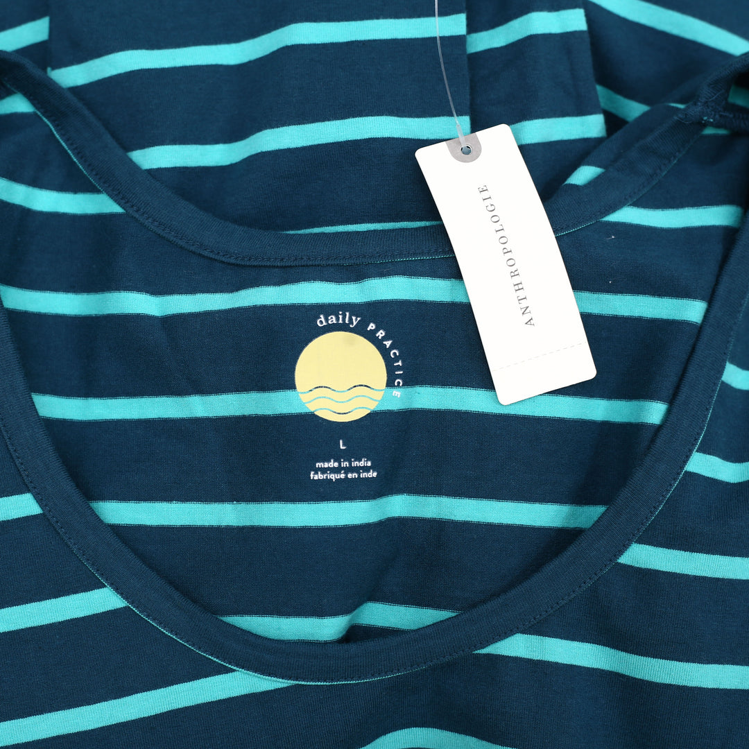 Daily Practice by Anthropologie Scoop Neck Tee Blouse Top L