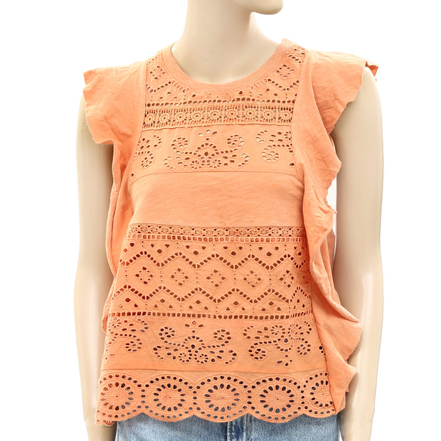 Anthropologie Sustainable Lace Tank Blouse Top