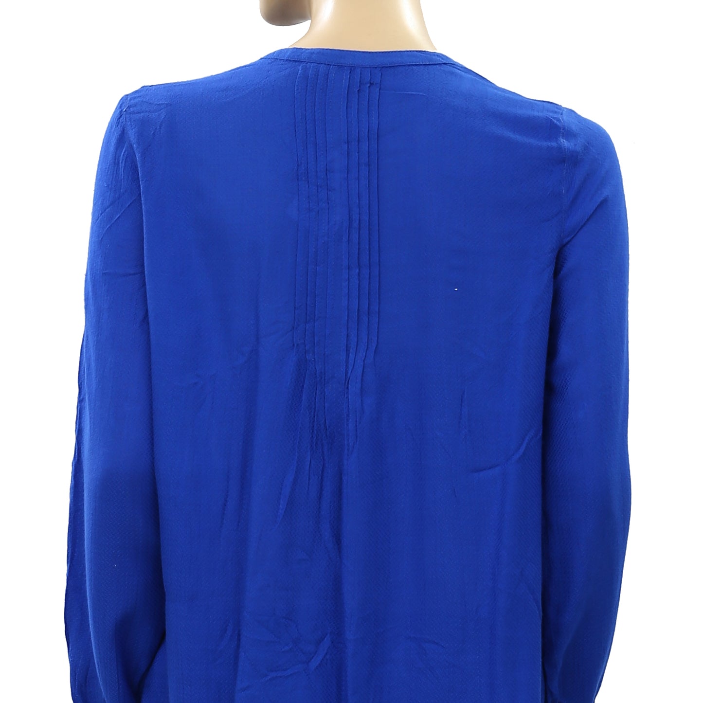 Lucky Brand Solid Pleated Tunic Top