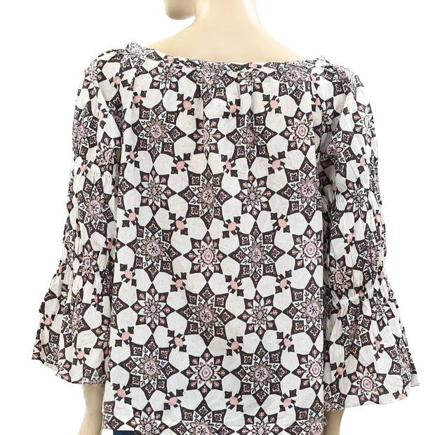 Odd Molly Anthropologie Floral Printed Blouse Top S1