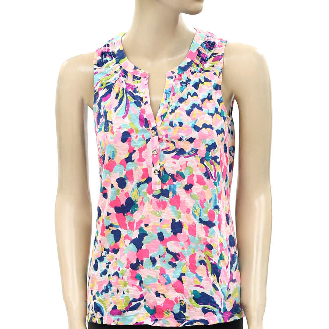 Lilly Pulitzer Breakwater Tint Party Wave Essie Tank Top