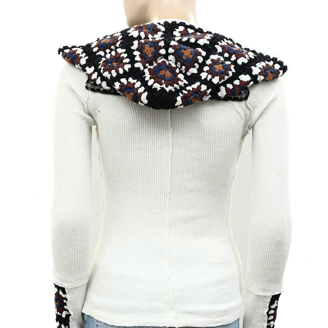 Free People Roswell Cuff Blouse Top