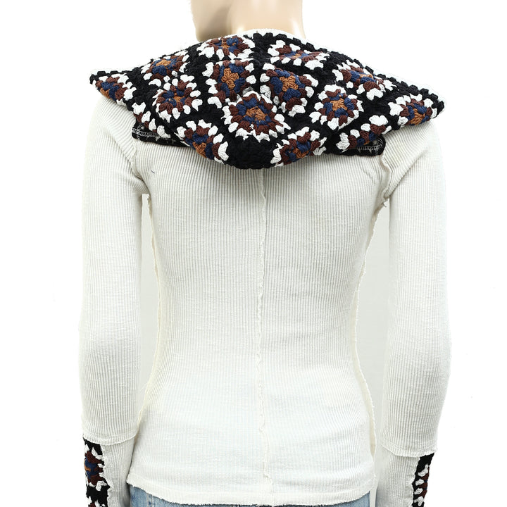 Free People Roswell Cuff Blouse Top