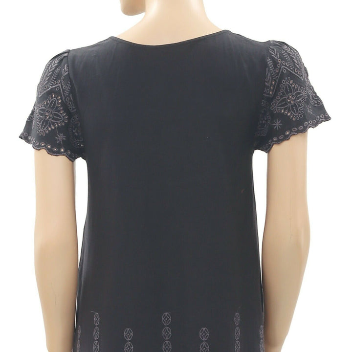 Odd Molly Anthropologie Eyelet Embroidered Mini Dress