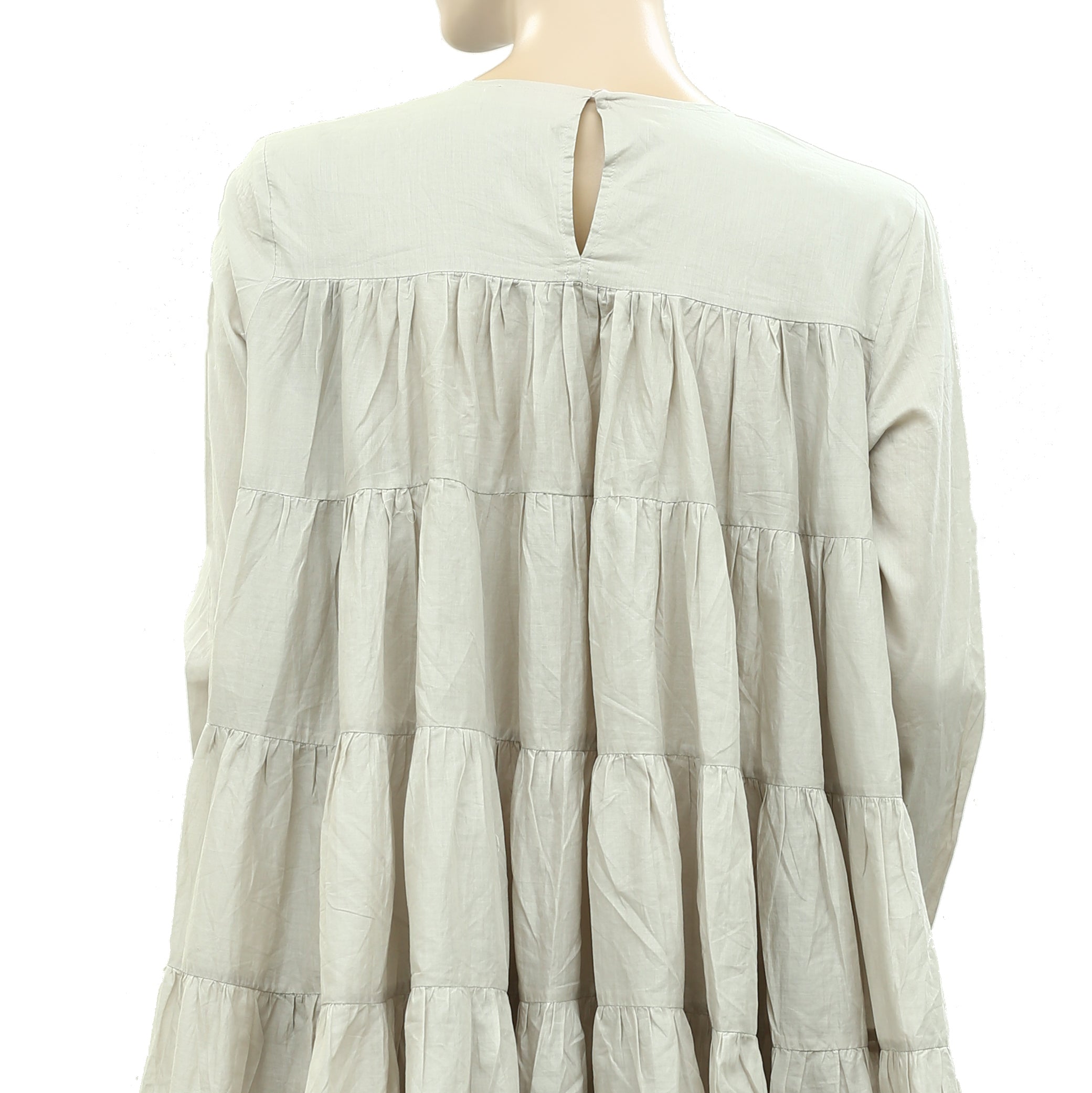 Merlette SOLIMAN DRESS 白　XS Merlette Soliman Tiered Dress in White