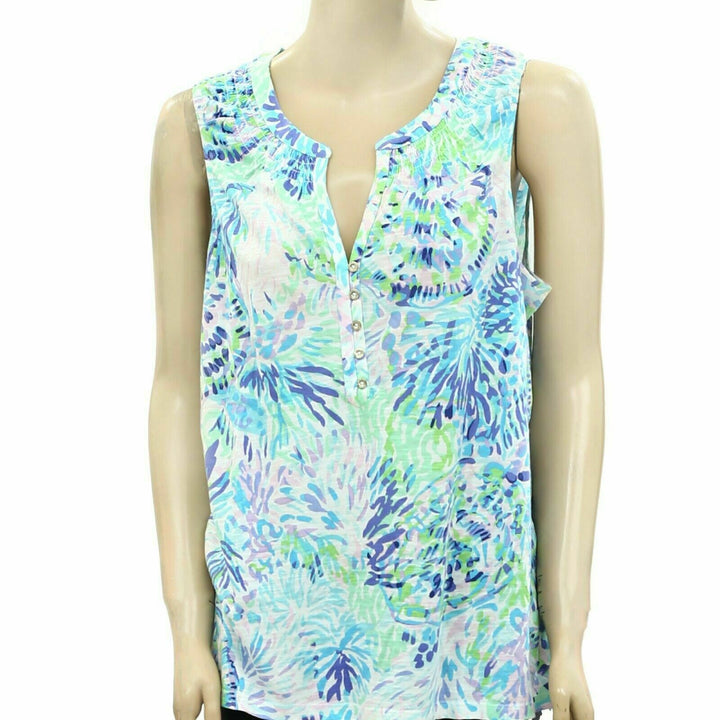 Lilly Pulitzer Essie Shell Of A Party Tank Top