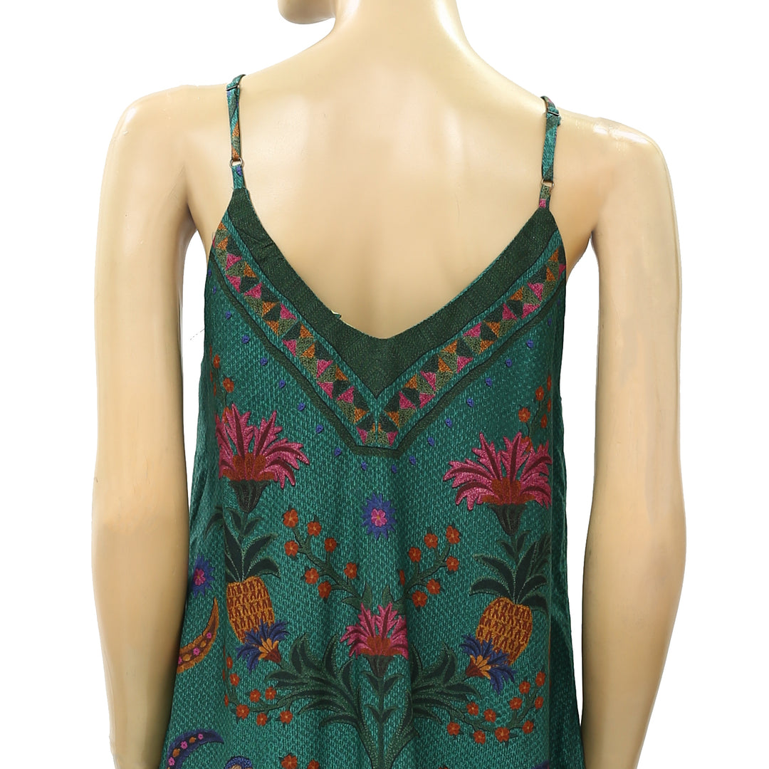 Farm Rio Anthropologie Tropical Tapestry Scarf Printed Mini Dress