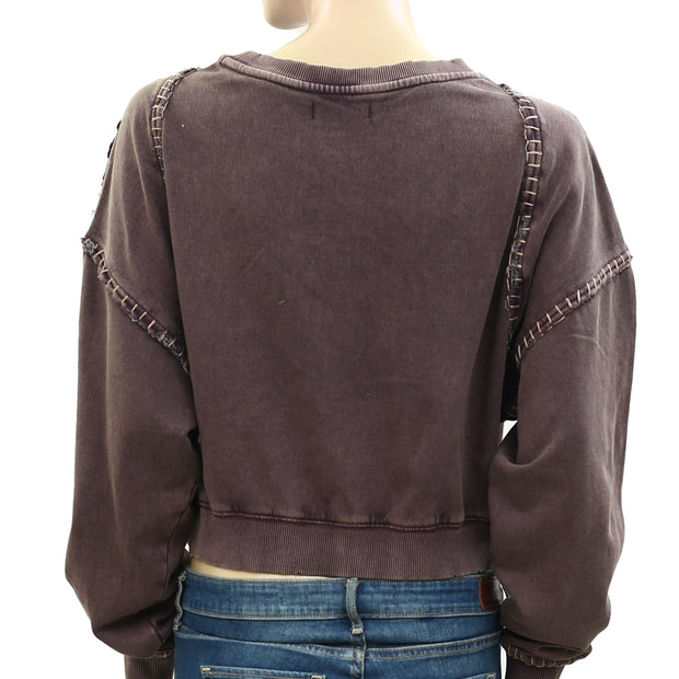 Free People We The Free Mimi Pullover Sweatshirt Top