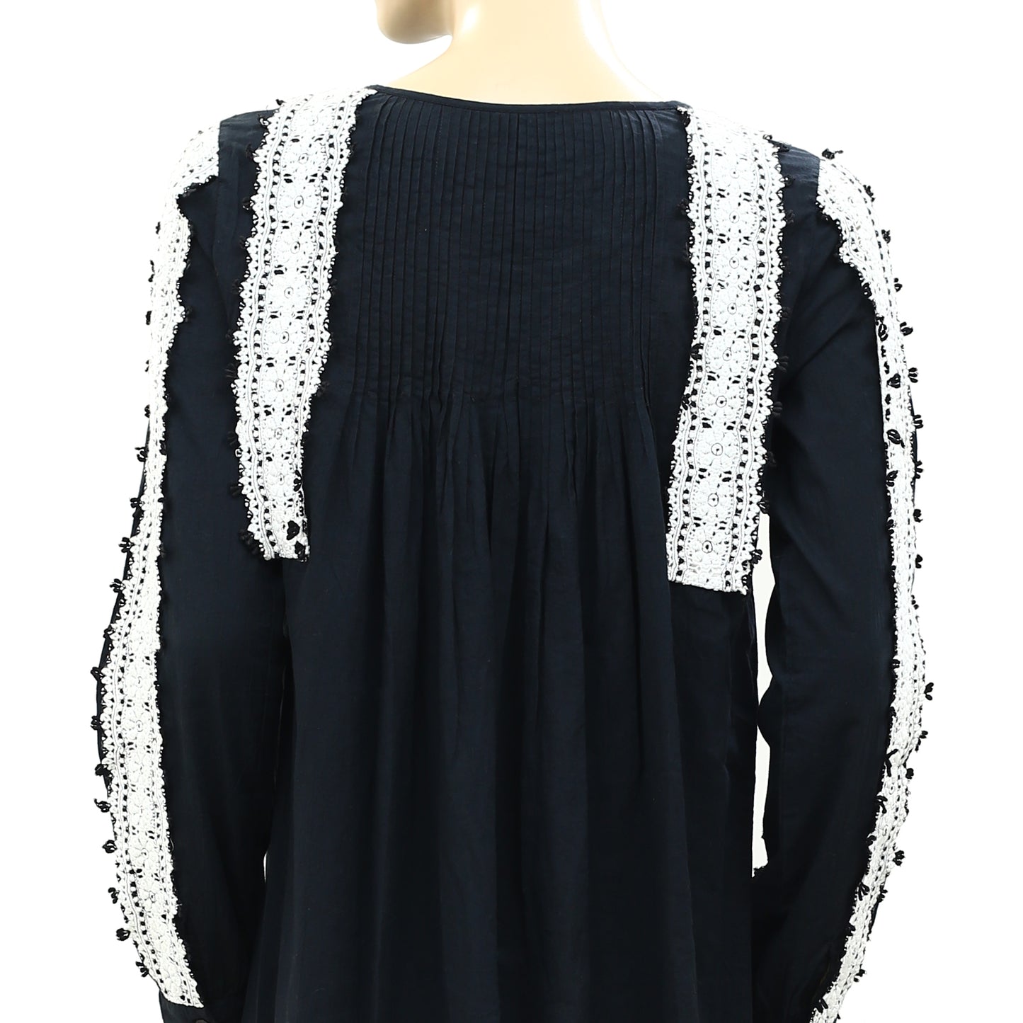 Etoile Isabel Marant Crochet Lace Trim Tunic Mini Dress