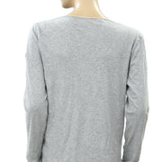 Zadig & Voltaire Tunisien ML Solid Gray T-shirt Top