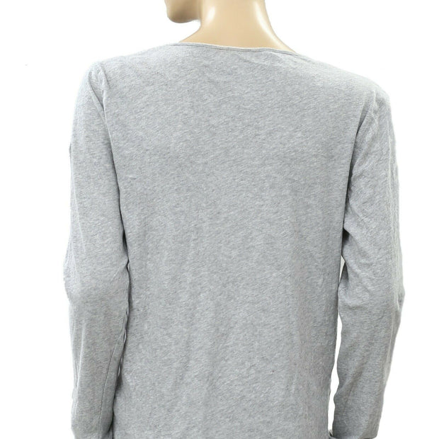 Zadig &amp; Voltaire Tunisien ML 纯灰色 T 恤上衣