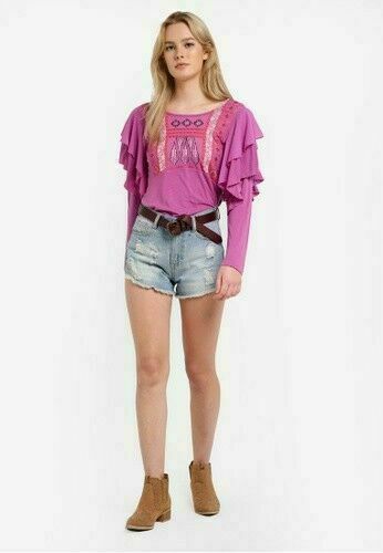 Free People La Cienega Blouse Top