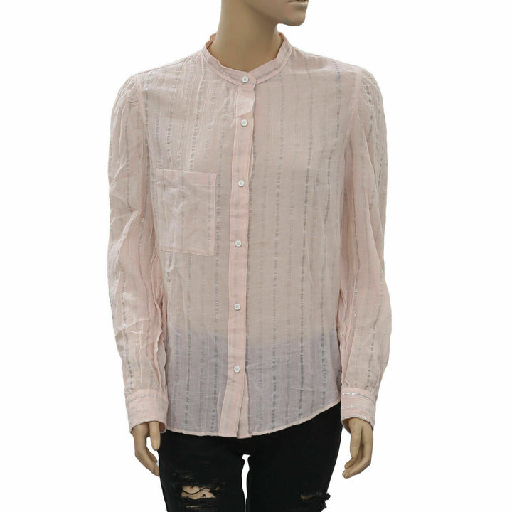 Etoile Isabel Marant Samson Metallic Peach Blouse Top