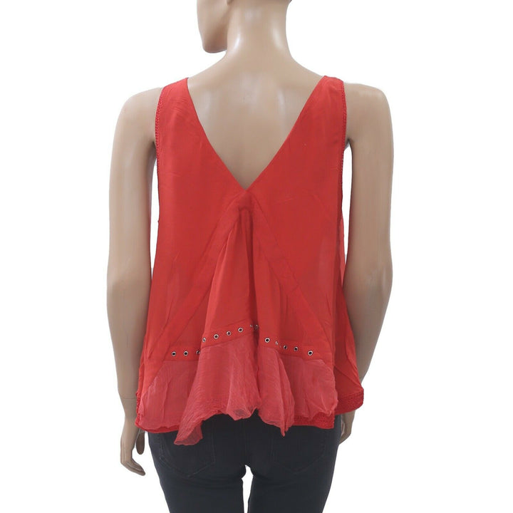 IRO Sackson Tank Red Blouse Top