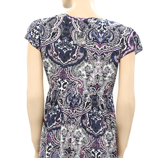 Odd Molly Anthropologie Paisley Printed Embroidered Mini Dress