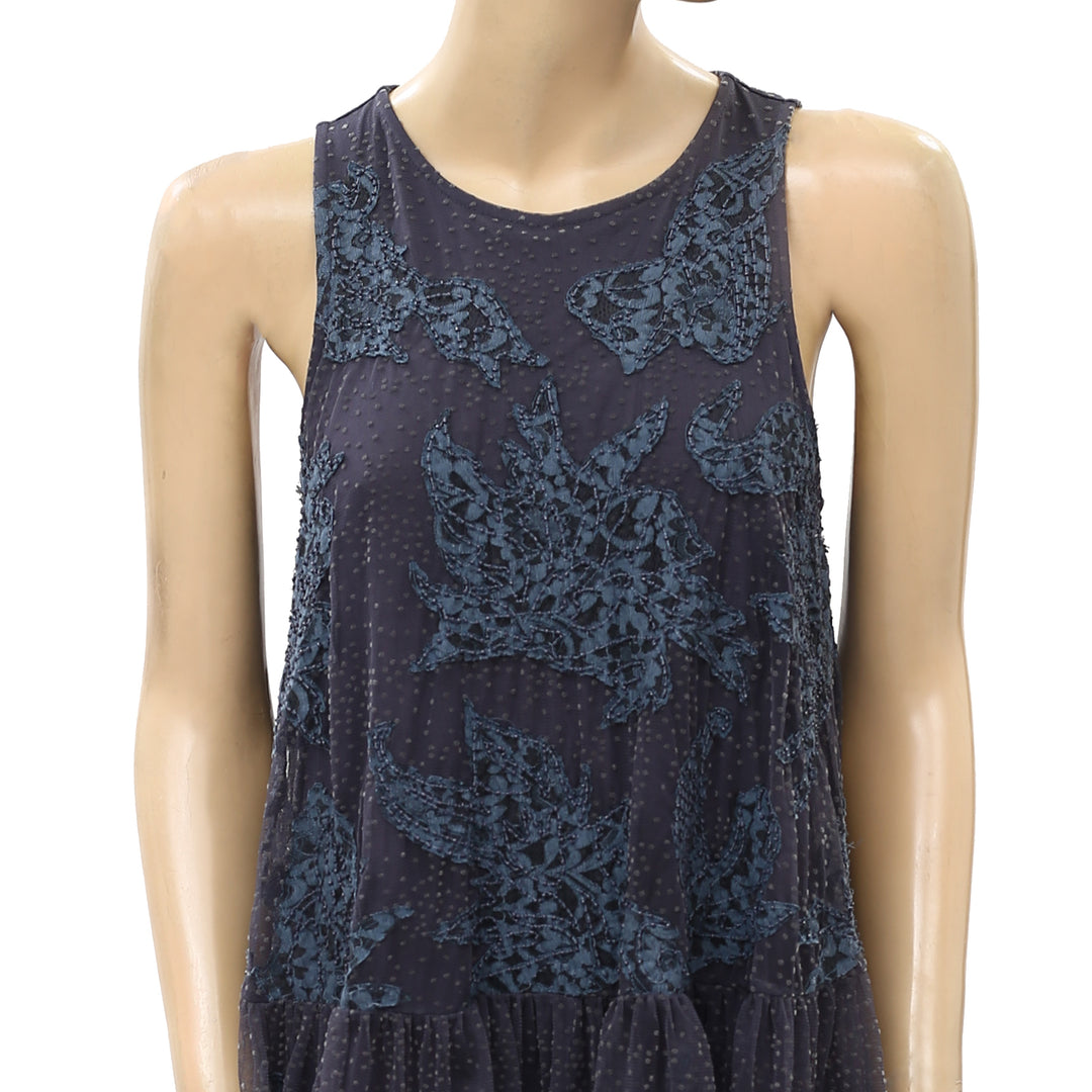 Anthropologie Neomia Applique Lace Tunic Top