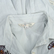 Odd Molly Anthropologie Striped Embroidered Blouse Shirt Top