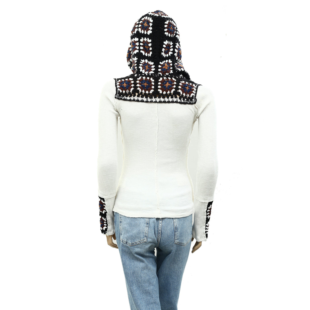 Free People Roswell Cuff Blouse Top