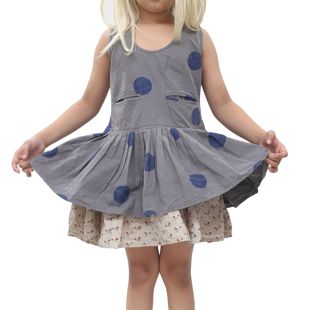 Ewa I Walla Kids Girl Vintage Lagenlook Mini Dress