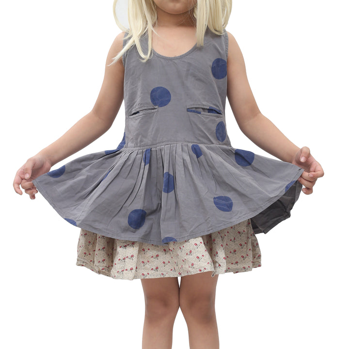 Ewa I Walla Kids Girl Vintage Lagenlook Mini Dress