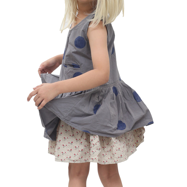 Ewa I Walla Kids Girl Vintage Lagenlook Mini Dress