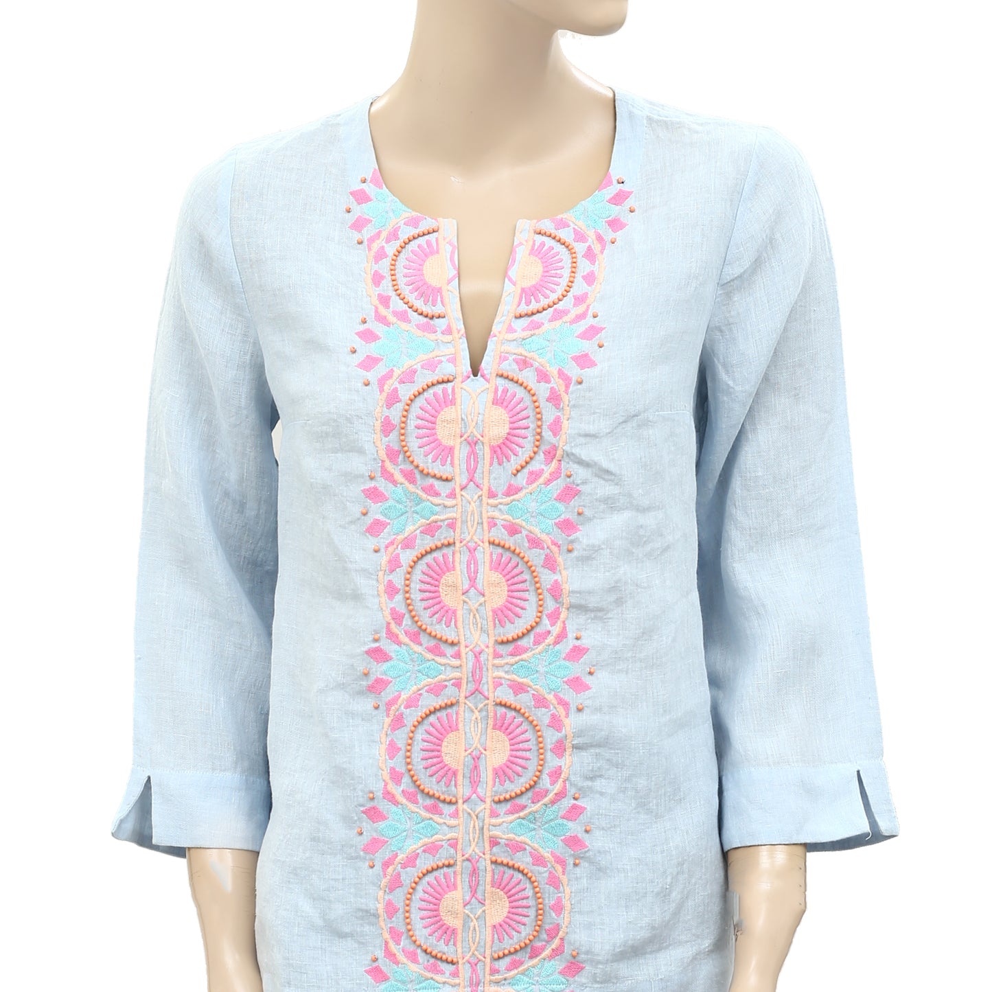 Lilly Pulitzer Beaded Embellished Embroidered Resort Tunic Top