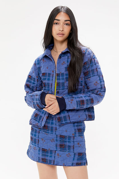 Urban Outfitters UO Markey Patchwork Quilted Shirt Jacket