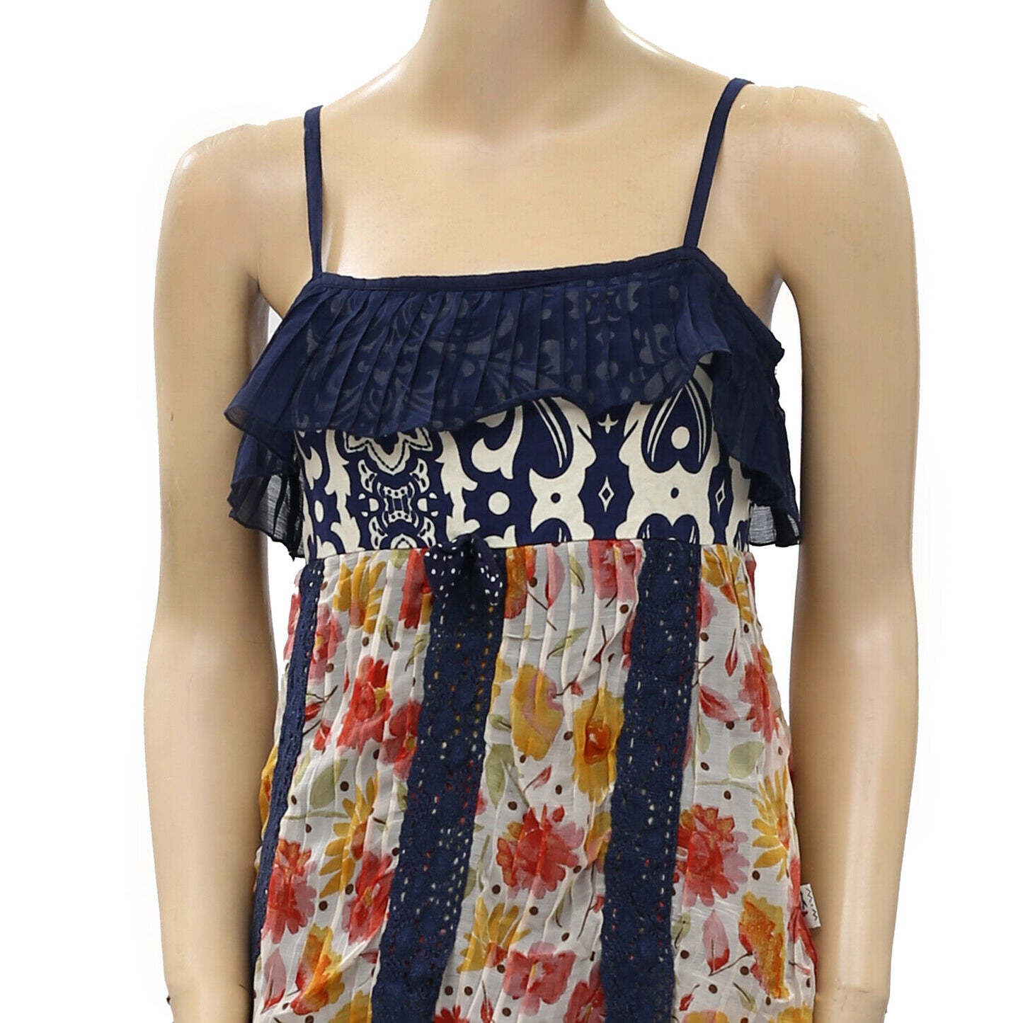 Savage & Culture Lace Floral Printed Slip Mini Dress