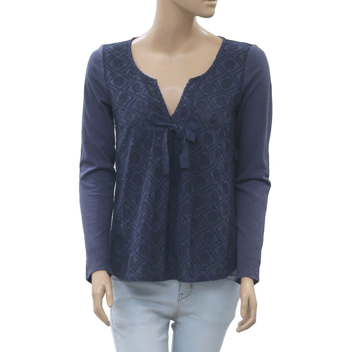 Odd Molly Anthropologie Eyelet Embroidered Blouse Top