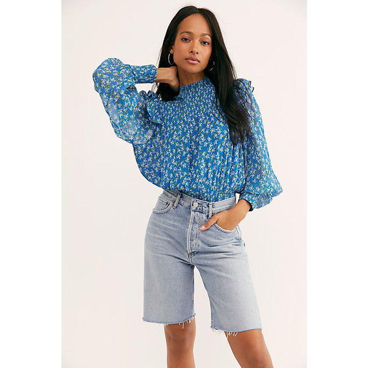 Free People Roma Floral-Printed Blouse Top