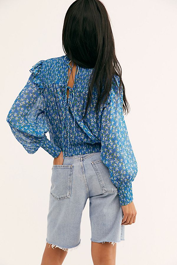 Free People Roma Floral-Printed Blouse Top