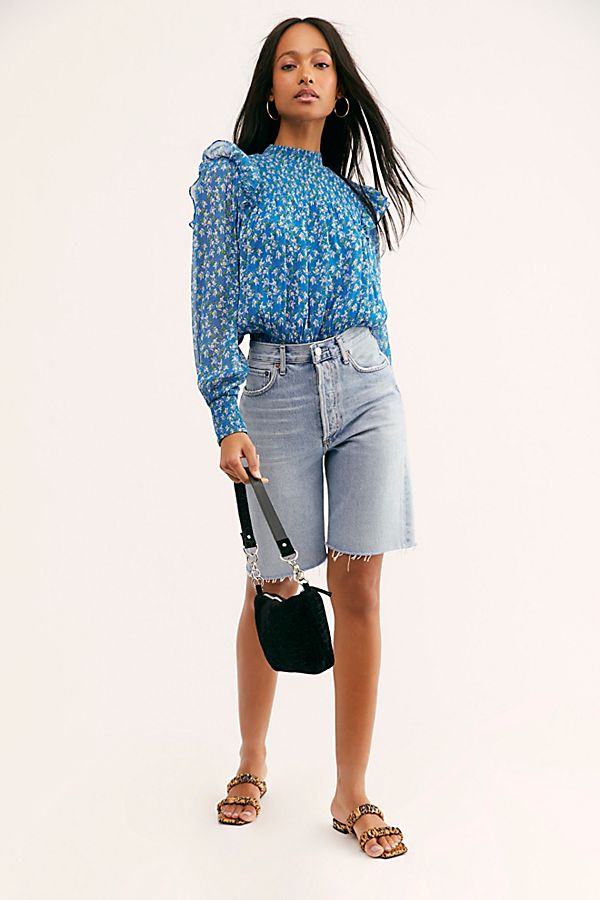 Free People Roma Floral-Printed Blouse Top