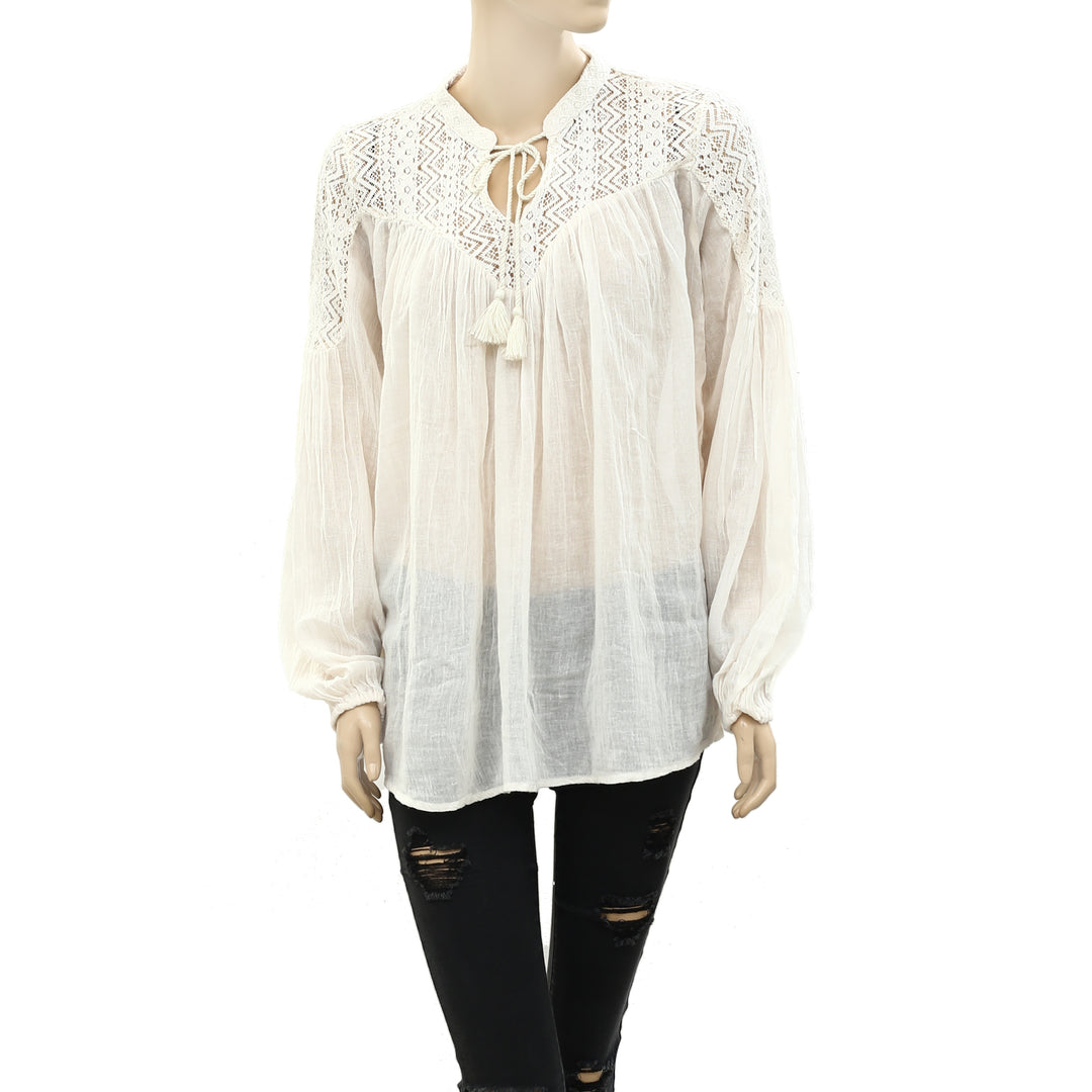 Denim & Supply Ralph Lauren Lace Yoke Tunic Top