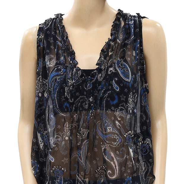 Zadig & Voltaire Thym Paisley Printed Blouse Top