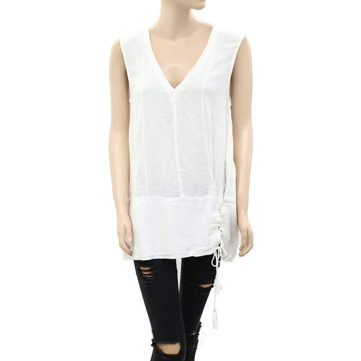 Free People Laceup Tunic Top