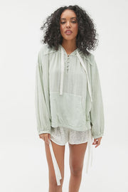 Out From Under Urban Outfitters Helena Gauze Hoodie Top