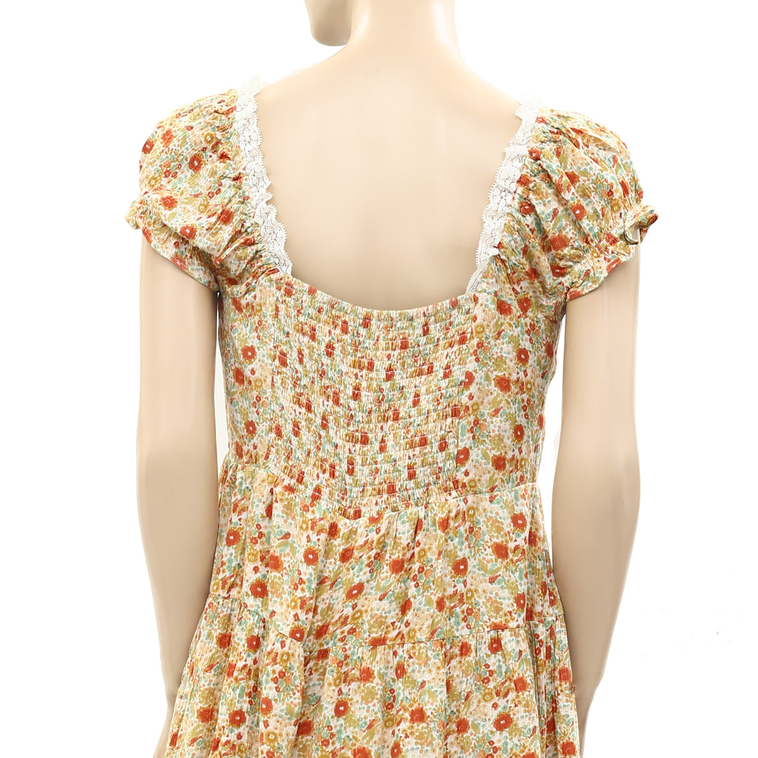 Urban Outfitters UO Floral Lilly Tie-Front Playsuit Romper Dress