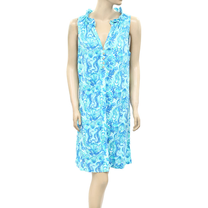 Lilly Pulitzer Azlynn 荷叶领迷你连衣裙 XL